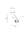 Hiro 1 Hvid/Guld loftslampe - GU10, 230V, uden lyskilde