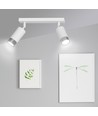 Hiro 2 Hvid/Krom loftslampe - GU10, 230V, uden lyskilde