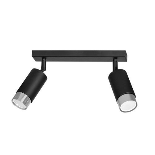 Hiro 2 Sort/Krom loftslampe - GU10, 230V, uden lyskilde