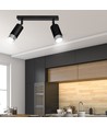 Hiro 2 Sort/Krom loftslampe - GU10, 230V, uden lyskilde