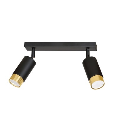 Hiro 2 Sort/Guld loftslampe - GU10, 230V, uden lyskilde
