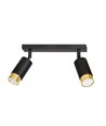 Hiro 2 Sort/Guld loftslampe - GU10, 230V, uden lyskilde