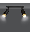 Hiro 2 Sort/Guld loftslampe - GU10, 230V, uden lyskilde