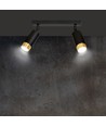 Hiro 2 Sort/Guld loftslampe - GU10, 230V, uden lyskilde