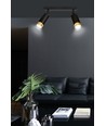 Hiro 2 Sort/Guld loftslampe - GU10, 230V, uden lyskilde