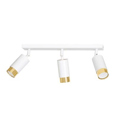 Hiro 3 Hvid/Guld loftslampe - GU10, 230V, uden lyskilde