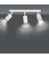 Hiro 3 Hvid/Guld loftslampe - GU10, 230V, uden lyskilde