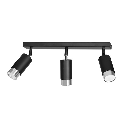 Hiro 3 Sort/Krom loftslampe - GU10, 230V, uden lyskilde