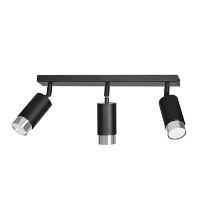 Hiro 3 Sort/Krom loftslampe - GU10, 230V, uden lyskilde