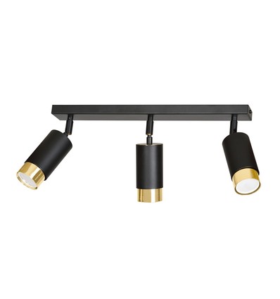 Hiro 3 Sort/Guld loftslampe - GU10, 230V, uden lyskilde