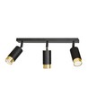 Hiro 3 Sort/Guld loftslampe - GU10, 230V, uden lyskilde