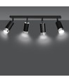 Hiro 4 Sort/Krom loftslampe - GU10, 230V, uden lyskilde