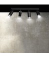 Hiro 4 Sort/Krom loftslampe - GU10, 230V, uden lyskilde
