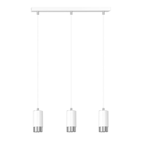 Fumiko 3 Hvid/Krom pendellampe - GU10, 230V, uden lyskilde