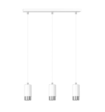 Fumiko 3 Hvid/Krom pendellampe - GU10, 230V, uden lyskilde