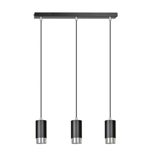 Fumiko 3 Sort/Krom pendellampe - GU10, 230V, uden lyskilde
