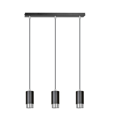 Fumiko 3 Sort/Krom pendellampe - GU10, 230V, uden lyskilde