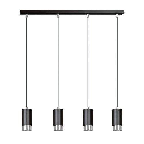 Fumiko 4 Sort/Krom pendellampe - GU10, 230V, uden lyskilde