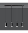 Fumiko 4 Sort/Krom pendellampe - GU10, 230V, uden lyskilde