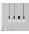 Fumiko 4 Sort/Krom pendellampe - GU10, 230V, uden lyskilde