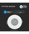 GU10/MR16 Downlight - Uden lyskilde, IP54 med gummiforsegling, Hul: Ø7,5 cm, Mål: Ø8,4 cm