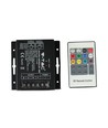 RGB LED controller med 20-knaps RF fjernbetjening - 12V/24V, 3 kanaler, IP20, til RGB strips