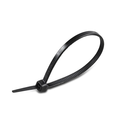 Kabelbinder 10 cm, 100 stk - Bredde 2,5 mm sort