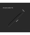 Kabelbinder 10 cm, 100 stk - Bredde 2,5 mm sort