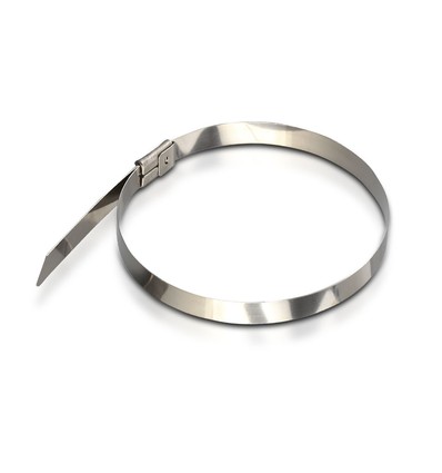 Rustfrit Kabelbinder, 100 stk pose - Bredde 4,6mm, 30 cm