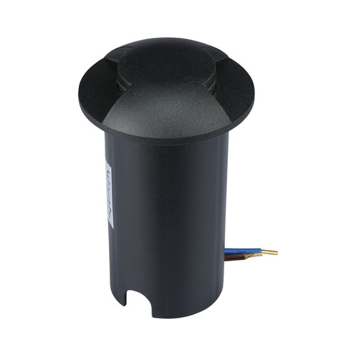 1W LED nedgravningsspot - Lys 3000K, Sort