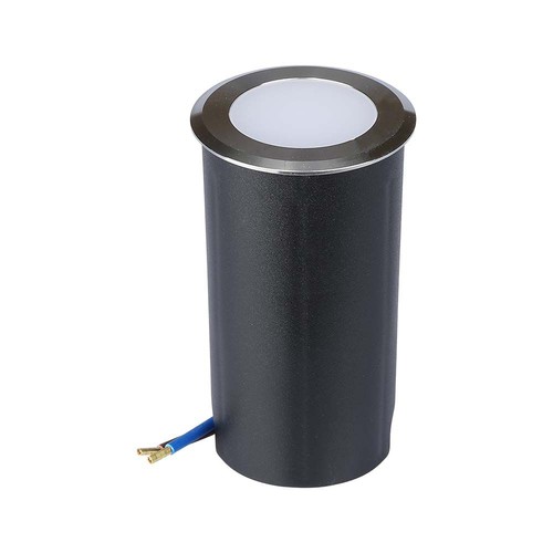 1W nedgravningsspot - LED, lys 6400K, sølv