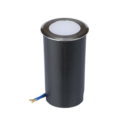 1W nedgravningsspot - LED, lys 6400K, sølv