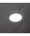 12W Ø17cm LED indbygningspanel - 6400K, Hul: Ø15,5 cm, Mål: Ø17 cm, hvid kant, flicker free
