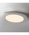 12W Ø17cm LED indbygningspanel - 6400K, Hul: Ø15,5 cm, Mål: Ø17 cm, hvid kant, flicker free