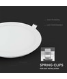 12W Ø17cm LED indbygningspanel - 6400K, Hul: Ø15,5 cm, Mål: Ø17 cm, hvid kant, flicker free