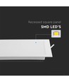24W kvadratisk LED indbygningspanel - Backlit, 4000K, hul: 20,5 x 20,5 cm, mål: 22,5 x 22,5 cm