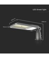 V-Tac 100W LED gadelampe - Samsung chip, Ø60mm, IP65, 4000K