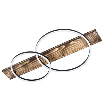 Outlet: EGLO Boyal LED Loftlampe 2x12W 1700Lm i Brændt Træ