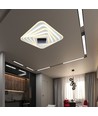 150W LED Smart loftslampe med 3D effekt - 50x50cm, CCT, dæmpbar, inkl. fjernbetjening
