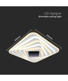 150W LED Smart Loftlampe - Dekorativ, 50x50x7cm, 3i1, Dæmpbar, Fjernbetjening