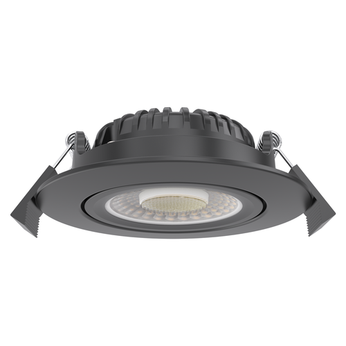 LEDlife Dim2Warm+CCT 7W sort indbygningsspot - Hul: Ø6,8 cm, Mål: Ø8,3 cm, RA96, hvid kant, dæmpbar, 230V