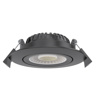 LEDlife Dim2Warm+CCT 7W sort indbygningsspot - Hul: Ø6,8 cm, Mål: Ø8,3 cm, RA96, hvid kant, dæmpbar, 230V