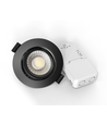 LEDlife Dim2Warm+CCT 7W sort indbygningsspot - Hul: Ø6,8 cm, Mål: Ø8,3 cm, RA96, hvid kant, dæmpbar, 230V