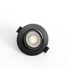 LEDlife Dim2Warm+CCT 7W sort indbygningsspot - Hul: Ø6,8 cm, Mål: Ø8,3 cm, RA96, hvid kant, dæmpbar, 230V