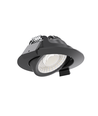 LEDlife Dim2Warm+CCT 7W sort indbygningsspot - Hul: Ø6,8 cm, Mål: Ø8,3 cm, RA96, hvid kant, dæmpbar, 230V