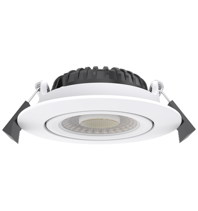 LEDlife Dim2Warm+CCT 7W, hvid indbygningsspot - Hul: Ø6,8 cm, Mål: Ø8,3 cm, RA96, hvid kant, dæmpbar, 230V
