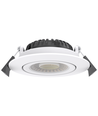 LEDlife Dim2Warm+CCT 7W, hvid indbygningsspot - Hul: Ø6,8 cm, Mål: Ø8,3 cm, RA96, hvid kant, dæmpbar, 230V