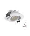 LEDlife Dim2Warm+CCT 7W, hvid indbygningsspot - Hul: Ø6,8 cm, Mål: Ø8,3 cm, RA96, hvid kant, dæmpbar, 230V
