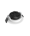 LEDlife Dim2Warm+CCT 7W, hvid indbygningsspot - Hul: Ø6,8 cm, Mål: Ø8,3 cm, RA96, hvid kant, dæmpbar, 230V