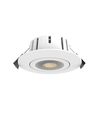 LEDlife Dim2Warm+CCT 7W hvid indbygningsspot - Roterbar, Hul: Ø6,8 cm, Mål: Ø8,3 cm, RA96, hvid kant, dæmpbar, 230V